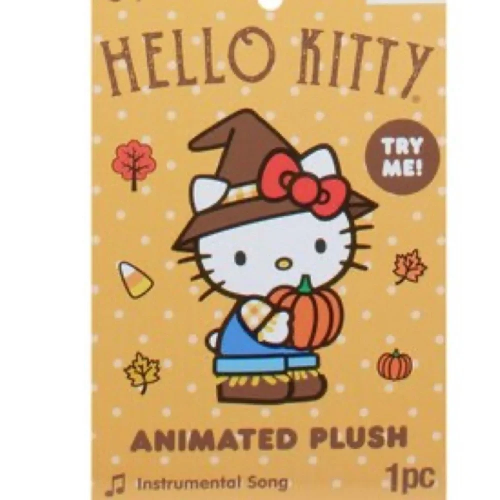 Hello Kitty Fall Scarecrow Animated Plush Greeter 16.5 in